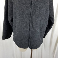 Peruvian Link Alpaca Collection Wool Long Jacket Short Coat Womens S Charcoal