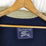 Vintage Burberrys Blanket Wool Lined Harrington Golf Bomber Jacket Mens M L Tan