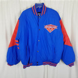 Vintage Logo 7 Denver Broncos Puffer Bomber Jacket Mens L Patch 80s Double Sided