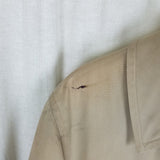 VTG Polyborg Buoy Cloth Trench Coat Deep Pile Faux Fur Removable Liner Mens 40