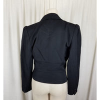 Vintage Valentino Miss V Cropped Wool Double Breasted Blazer Jacket Womens 44 10