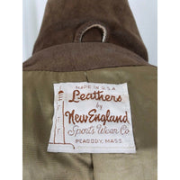 Vintage Leathers by New England Sportswear Brown Brushed Jacket Womens S USA