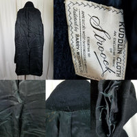 Harry Williams Wool Kuddlin Cloth Stroock MCM 1940s Peacoat Womens XS S Vintage