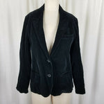 Vintage Breckenridge Black Velvet Jacket Blazer Womens 12 Two Button Up Riding