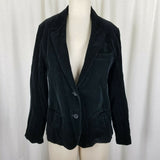 Vintage Breckenridge Black Velvet Jacket Blazer Womens 12 Two Button Up Riding