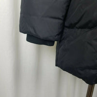Michael Kors Black Goose Down Jacket Parka Coat Womens L Puffer Knit Collar