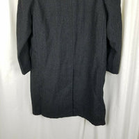 Roger Brooks Heritage Cheviot Herringbone Tweed Wool Peacoat Mens L Vintage Coat