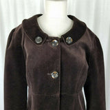 Fashionista Velvet Peter Pan Collar 3/4 Sleeve Swing Jacket Blazer Womens L USA