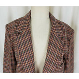 Brooks Brothers 100% Wool Houndstooth Checked Blazer Jacket Womens 10 Vintage