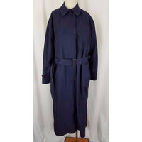 LL Bean Trench Coat Placket Front Belted Rain All Weather Insulated Womens S USA
