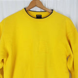 Nautica Competition Sweatshirt Sweater Pullover Yellow Spellout Crew Neck Mens M