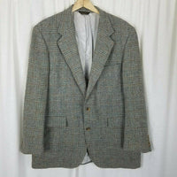 David Wood Southwick Wool Tweed Woven Multicolor Plaid Sport Coat Jacket Mens 47