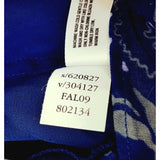 Gap Sheer Cotton Floral Print Layered Tiered Tie Neck Tunic Dress Womens XS Navy