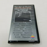 The Art of Piano Great Pianists of the 20th Century VHS Tape Music Education