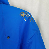 Descente DNA RSN Bright Cobalt Blue Nylon Winter Ski Parka Jacket Mens M Vintage