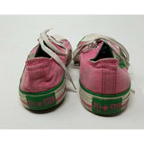 Converse All Star Chuck Taylor Pink & Green Low Top Lace Sneakers Shoes Womens 8