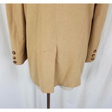 Vintage Double Breasted Wool Camel Peacoat Jacket Short Coat Womens 4 Tan 1990's