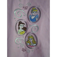 Disney Princesses Embroidered Pink Denim Jean Trucker Jacket Girls L Floral