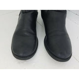 G by Guess Black Leather Boots Womens 7 Tall Knee High Zip Up Buckles Riding