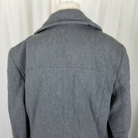 Blue Eagle Les Copains Worsted Wool 3/4 Walking Car Coat Peacoat Womens 46 Gray