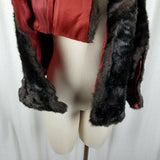 Vintage Faux Fur Cape Stole Wrap Womens OS Hollywood Glam Formal Coat