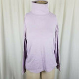 LL Bean Jersey Knit Long Sleeve Heathered Turtleneck Shirt Top Womens XL Pastel