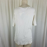LRL Ralph Lauren Polka Dot Stretch Jersey Knit Top Tunic Shirt Blouse Womens XL