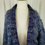 Knit One Crochet Too Handknit Shawl Collar Cardigan Sweater Jacket Womens L