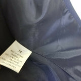 Vintage John Meyer Norwich Contrast Stripes Navy Blue Jacket Blazer Womens 14