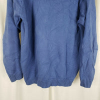 Vintage LL Bean 100% Cotton Crewneck Pullover Sweater Mens MT Medium Tall Blue