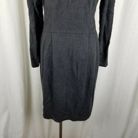 Laura Ashley Vintage Shawl Collar Cotton Jersey Knit Dress Womens 12 Hong Kong