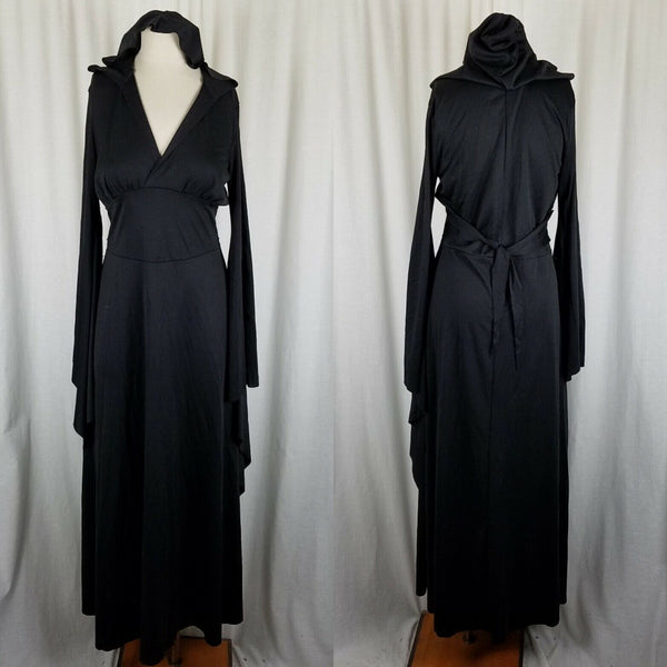 Disguise Limit Black Hooded Steampunk Ball Gown Dress Womens 6 Medieval Gothic