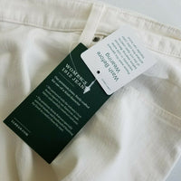 LL Bean 1912 Classic Fit White Denim Jeans Womens 26W NWT Plus Size Sea Salt
