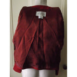 Sterns Worsted Wool Twill Collarless Button Up Cropped Jacket Womens 8 Vintage