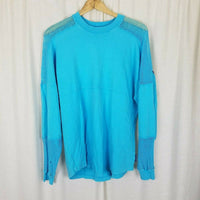 Spirit Jersey America Blue Mesh Long Sleeve T-Shirt Shirt Top Mens S Activewear