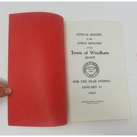 Annual Report Town Officers of Windham Maine January 31 1965 Cumberland County