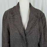 LL Bean Wool Silk Herringbone Equestrian Riding Country Jacket Blazer Womens L