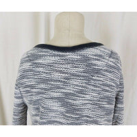 Abercrombie & Fitch Side Zip Up Scoop Neck Mottled Gray Knit Sweater Womens S