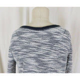 Abercrombie & Fitch Side Zip Up Scoop Neck Mottled Gray Knit Sweater Womens S