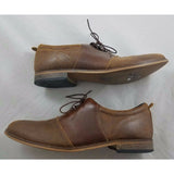 Leather Oxford Dress Shoes Mens 9.5 Double Lion India Brown Brushed Two 2 Tone