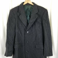 Vintage Maitland of England Cashmere Long Peacoat Winter Wool Coat Mens 40R Gray