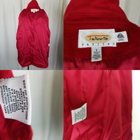 Talbots Double Breasted Red Winter Wool Military Short Peacoat Jacket Womens 2P