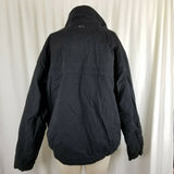 Columbia Black Fleece Lined Falmouth Parka Jacket Full Zip Womens L Windbreaker