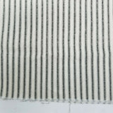 Screenprinted Striped Cotton Fabric Vintage 1/2 yards Black & White Pinstripes