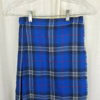 The Edinburgh Woollen Mills Wool Tartan Plaid Pleated Wrap Kilt Skirt 10 Vintage