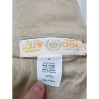 J.Crew Chino Cropped Twill Khaki Safari Jacket Womens 4 Asymmetrical Button Up