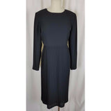 Verdi New York Milan Black Midi Cocktail Formal Dress Womens 4 USA Pleated Skirt