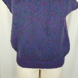 Archie Brown & Son Bermuda Mottled Wool Sweater Vest Womens 38 M Vintage Purple