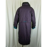 Utex Goose Down Cape Top Puffer Parka Long Maxi Coat Womens 8 Funnel Neck Cotton