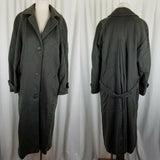 Cassidy Army Green Wool Long Maxi Peacoat Dress Coat Womens 8 Hand Tailored USA